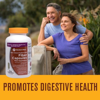 Member's Mark 100% Psyllium Husk Fiber Capsules, 800 ct.