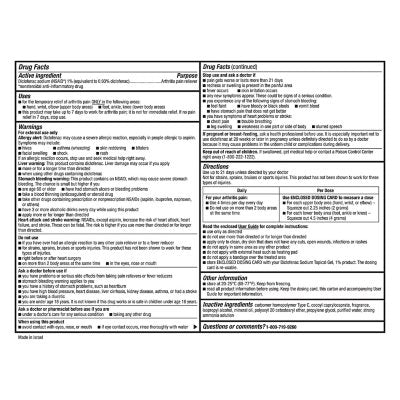 Member's Mark Arthritis Pain Reliever Topical Gel 1% NSAID, 150 mg Diclofenac Sodium, 3pk.