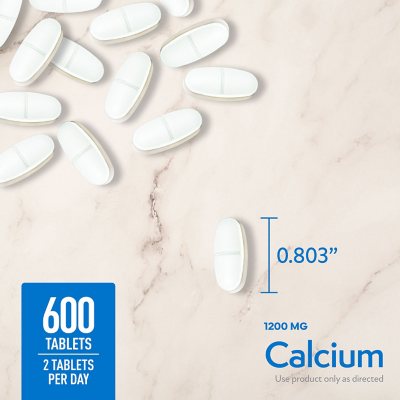 Member's Mark Calcium 600 mg. with Vitamin D3 Tablets Dietary Supplement, 600ct.