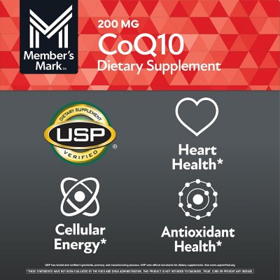 Member's Mark CoQ10 Softgels, 200 mg, 180 ct.