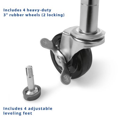 Member's Mark 6-Tier NSF Heavy Duty Wire Shelving, 47.75" W x 18" D x 75.5" H
