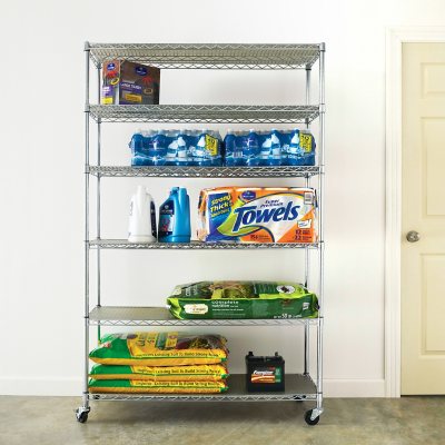 Member's Mark 6-Tier NSF Heavy Duty Wire Shelving, 47.75" W x 18" D x 75.5" H