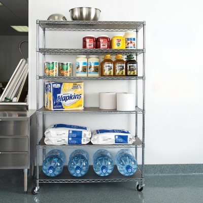 Member's Mark 6-Tier NSF Heavy Duty Wire Shelving, 47.75" W x 18" D x 75.5" H