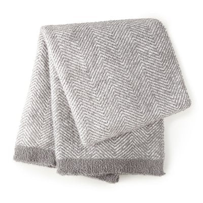 Member's Mark Luxury Premier Collection Herringbone Cozy Knit Throw, Choose Color