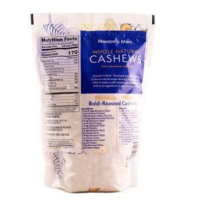 Member's Mark Whole Natural Cashews, 26 oz.