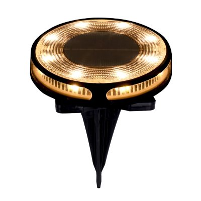 Member's Mark 6-Pack Matte Black LED Solar Disc Lights - 30 Lumens