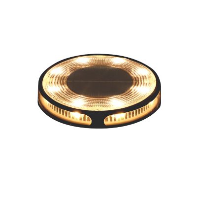 Member's Mark 6-Pack Matte Black LED Solar Disc Lights - 30 Lumens