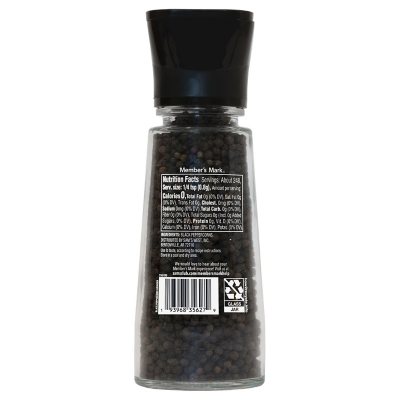 Member's Mark Black Pepper Grinder, 7 oz.