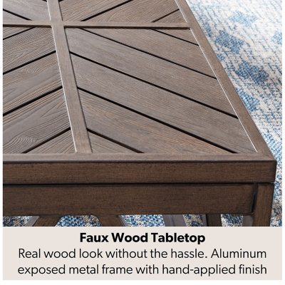 Member's Mark Fremont 4-Piece Patio Deep Seating Set with Sunbrella Fabric - Slate Grey