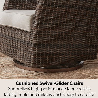 Member's Mark Fremont 4-Piece Patio Deep Seating Set with Sunbrella Fabric - Slate Grey