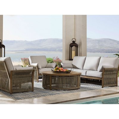 Member's Mark Monterrey Collection 4-Piece Cushioned Woven Deep Seating Set