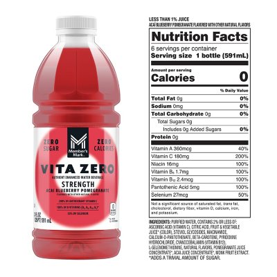 Member's Mark Vita Zero Water Variety Pack 20 fl. oz., 24 pk.