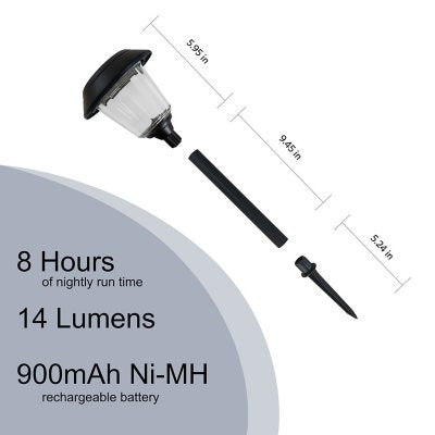 Member's Mark 4-Piece LED Solar Path Lights - Matte Black