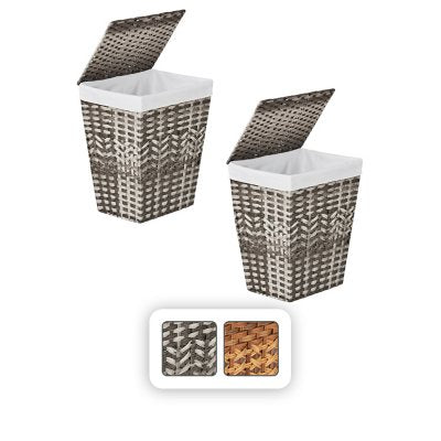 Member's Mark Laundry Hamper, Set of 2, 19.5" W x 14.5" D x 23" H