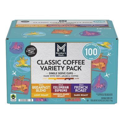 Member's Mark Classic Variety Pack Coffee Pods, 100 ct.