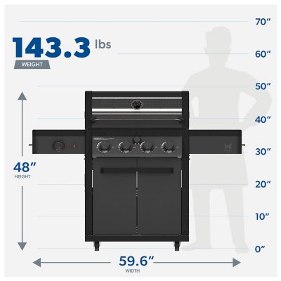 Member’s Mark Pro Series 4-Burner Gas Grill with Thermostatic Control