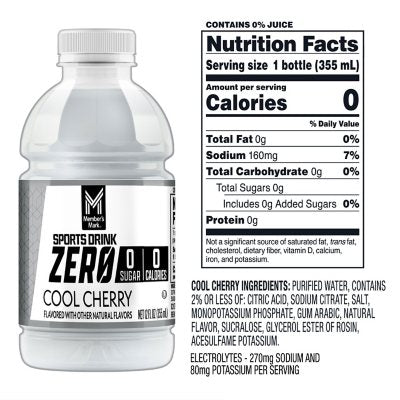 Member's Mark Sports Drink Zero 12 fl. oz., 24 pk.