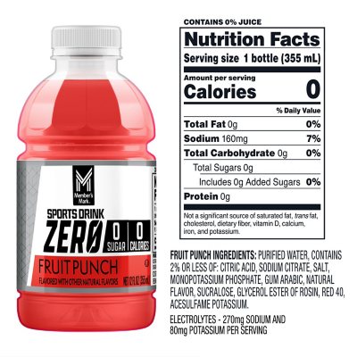 Member's Mark Sports Drink Zero 12 fl. oz., 24 pk.