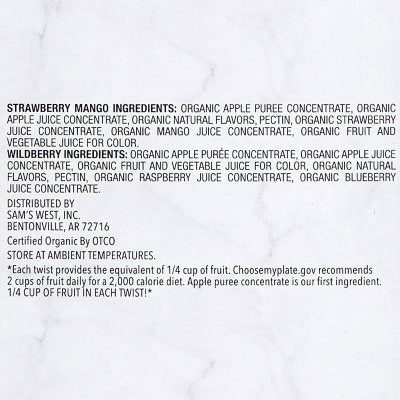 Member's Mark Organic Fruit Twist, Variety Pack, 0.63 oz., 24 pk.