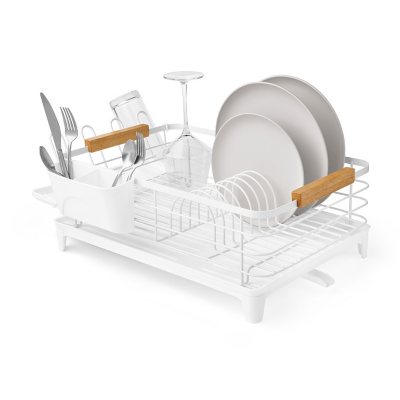 Member's Mark Modern Dish Rack With Utensil Caddy And Glassware Holder, Assorted Colors