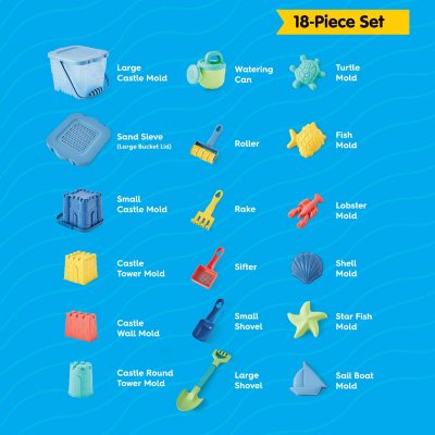 Member's Mark 18 Piece Giant Castle Sand Playset