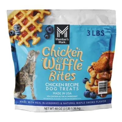 Member's Mark Chicken & Waffle Bites Chicken Recipe Dog Treats, 48 oz.