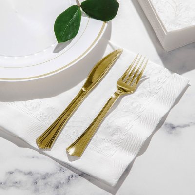 Member's Mark Premium White 3-Ply Dinner Napkins, 15" x 17" 80/pk., 4 pk