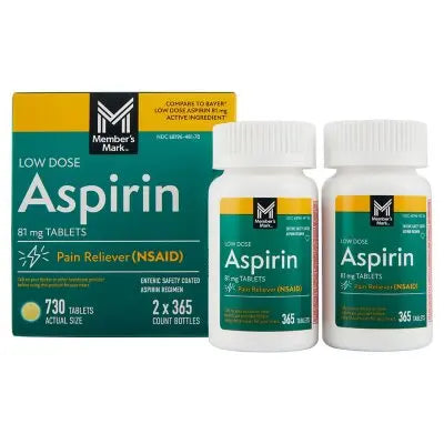 Memberâ€™s Mark Low Dose Aspirin Tablets, 81 mg, 730 ct.
