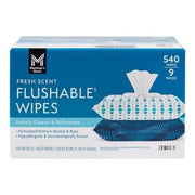 Member's Mark Flushable Wipes, Fresh Scent, 540 ct.