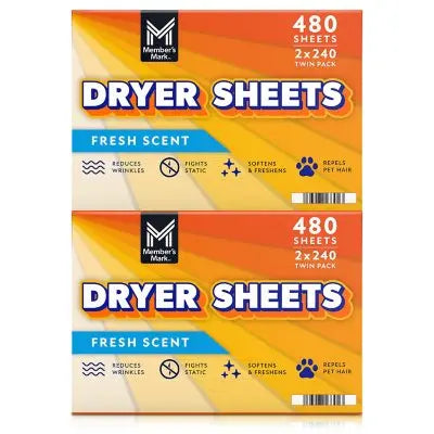Member's Mark Weichspüler-Trocknertücher, Duft Fresh, 480 Stk.