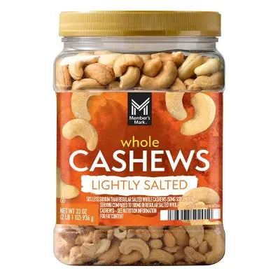 Member's Mark Lightly Salted Whole Cashews, 33 oz.