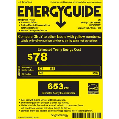 LG 29 cu ft. French Door Refrigerator