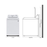 LG 4.3 Cu. Ft. Top Load Washer - Ultra Large Capacity w/4-Way Agitator & TurboDrum Technology