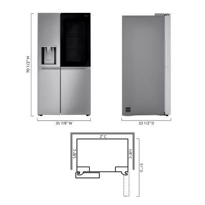 LG 27 cu. ft. Side-By-Side Refrigerator with InstaView