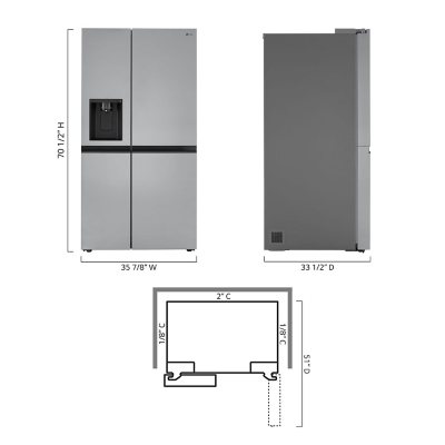 LG 27 cu. ft. Side-by-Side Refrigerator