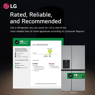 LG 27 cu. ft. Side-by-Side Refrigerator