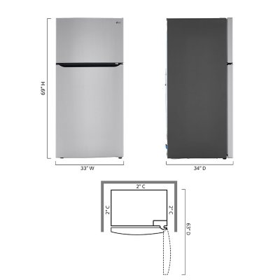 LG 24 cu. ft. Top Freezer Refrigerator