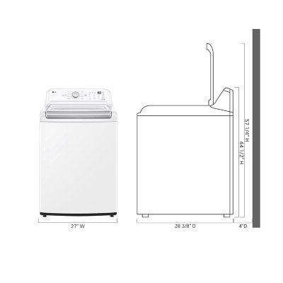 LG 4.8 Cu. Ft. Top Load Washer - w/ Agitator