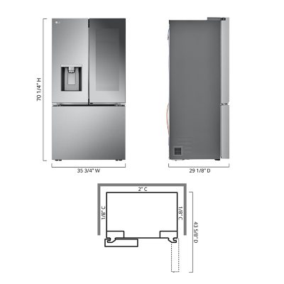LG 26 Cu. Ft. French Door Counter Depth Refrigerator