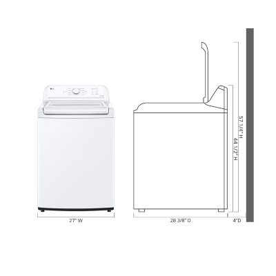 LG 4.1 cu. ft. Top Load Washer With Agitator, Choose Color