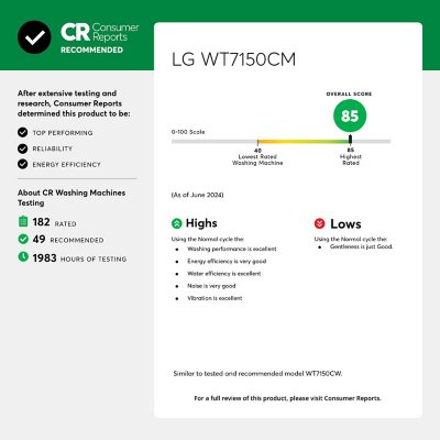 LG 5 Cu. Ft. Top Load Washer, Choose Color
