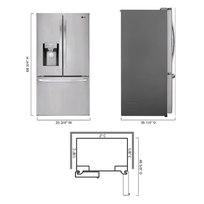 LG 28 Cu. Ft. 3 French Door Standard Depth Refrigerator
