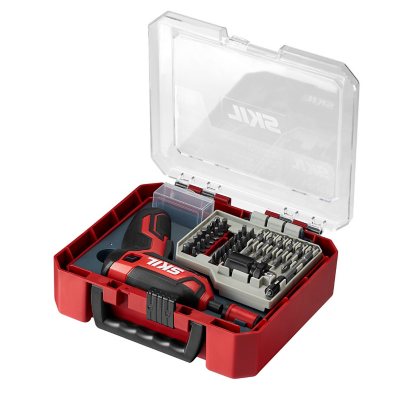 SKIL 4V Pilot Screwdriver with 42-Pc. Bit Kit Case