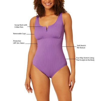 Anne Cole Limited Edition Square Neck One Piece Swimsuit