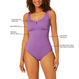 Anne Cole Limited Edition Square Neck One Piece Swimsuit