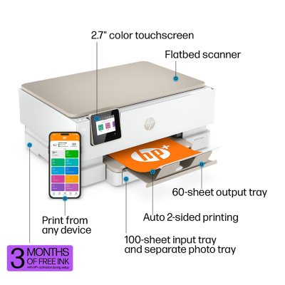 HP Envy Inspire 7252e Wireless All-in-One Inkjet Printer, 2Z1C2A