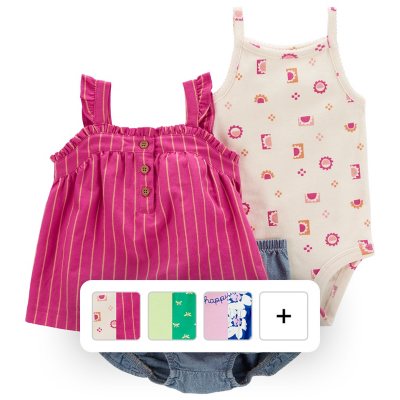 Carter's Girls 3-Piece Diaper Cover Set