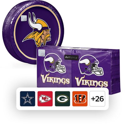 NFL Paper Plates & Napkins Kit, 285 ct., Choose Team