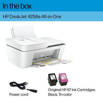 HP DeskJet 4258e Wireless All-in-One Inkjet Printer, 60K45A