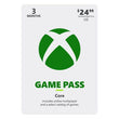 Xbox Game Pass Core 3 Month Subscription $24.99 Gift Card